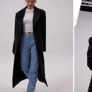 Straight Blazer Wool Coat